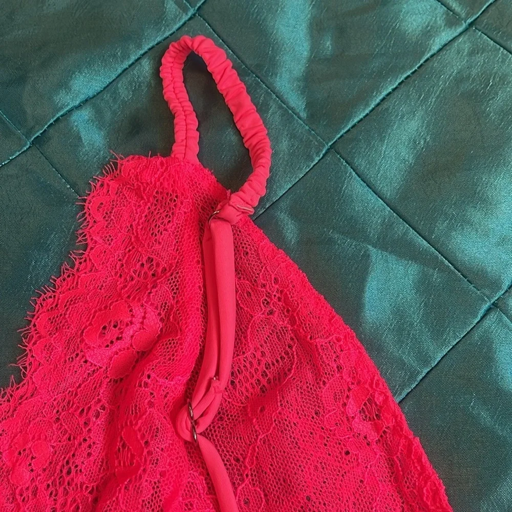 Salty Honey Lingerie Set - Hot Pink, Size XXL